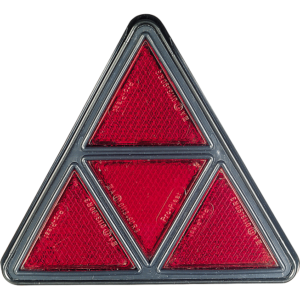 Catadioptre triangulaire en 4 parties sur monture plastique