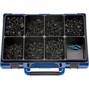Assortiment de vis autoforantes noir  tête large DIN 7504